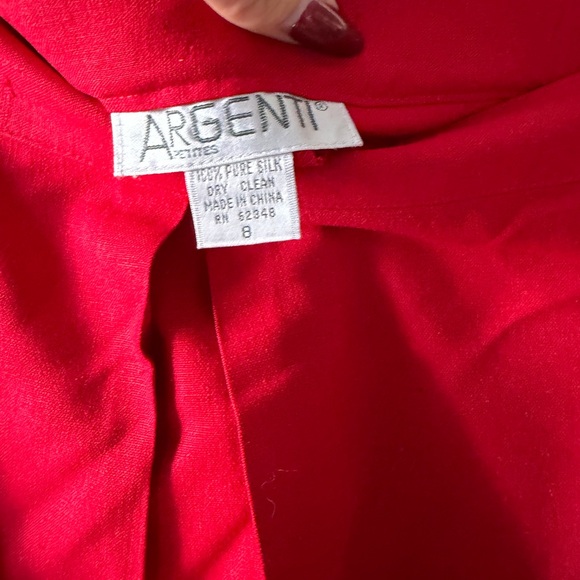Vintage Argenti Button-Up Blouse with Matching Skirt - Picture 3 of 5